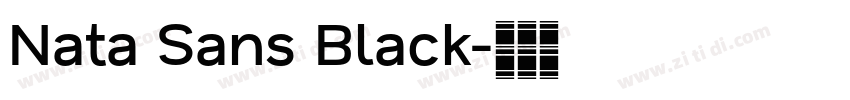 Nata Sans Black字体转换